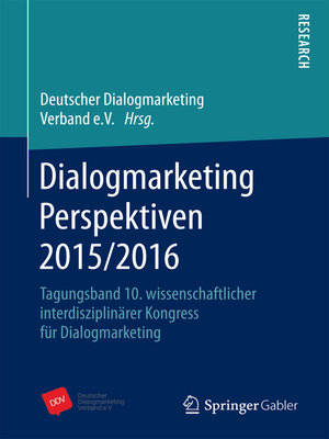 cover image of Dialogmarketing Perspektiven 2015/2016